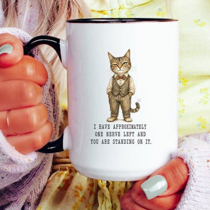 One Nerve Left Cat Mug