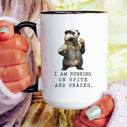 Spite and Snacks Badger Mug