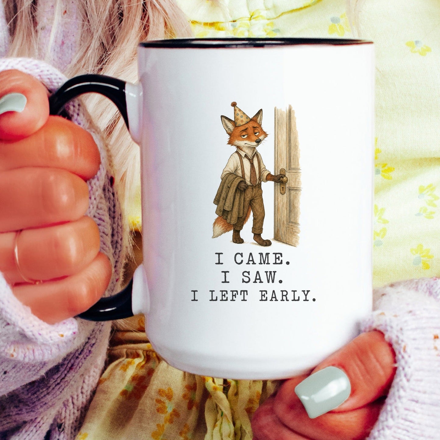 Left the Party Early Fox Mug