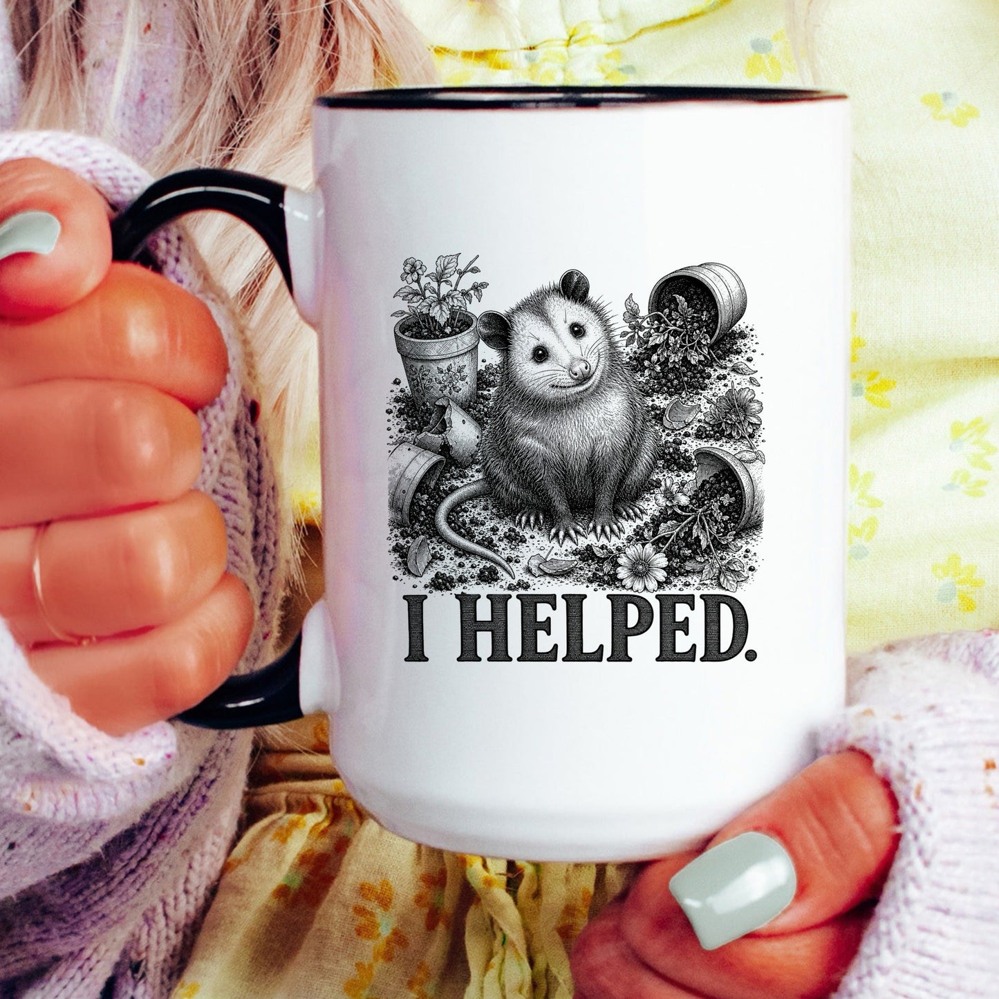 I Helped Opossum Mug