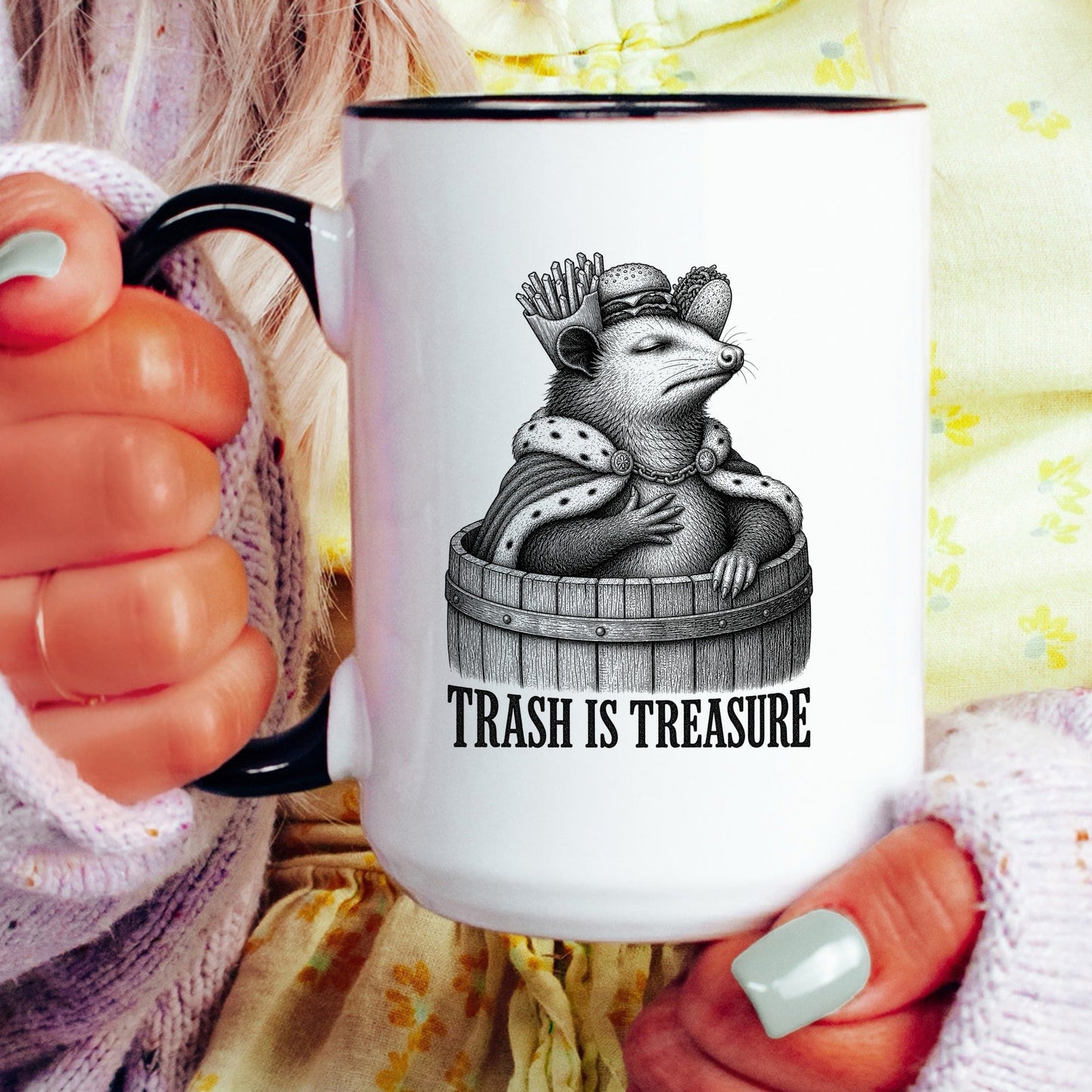 Trash Is Treasure Opossum Mug