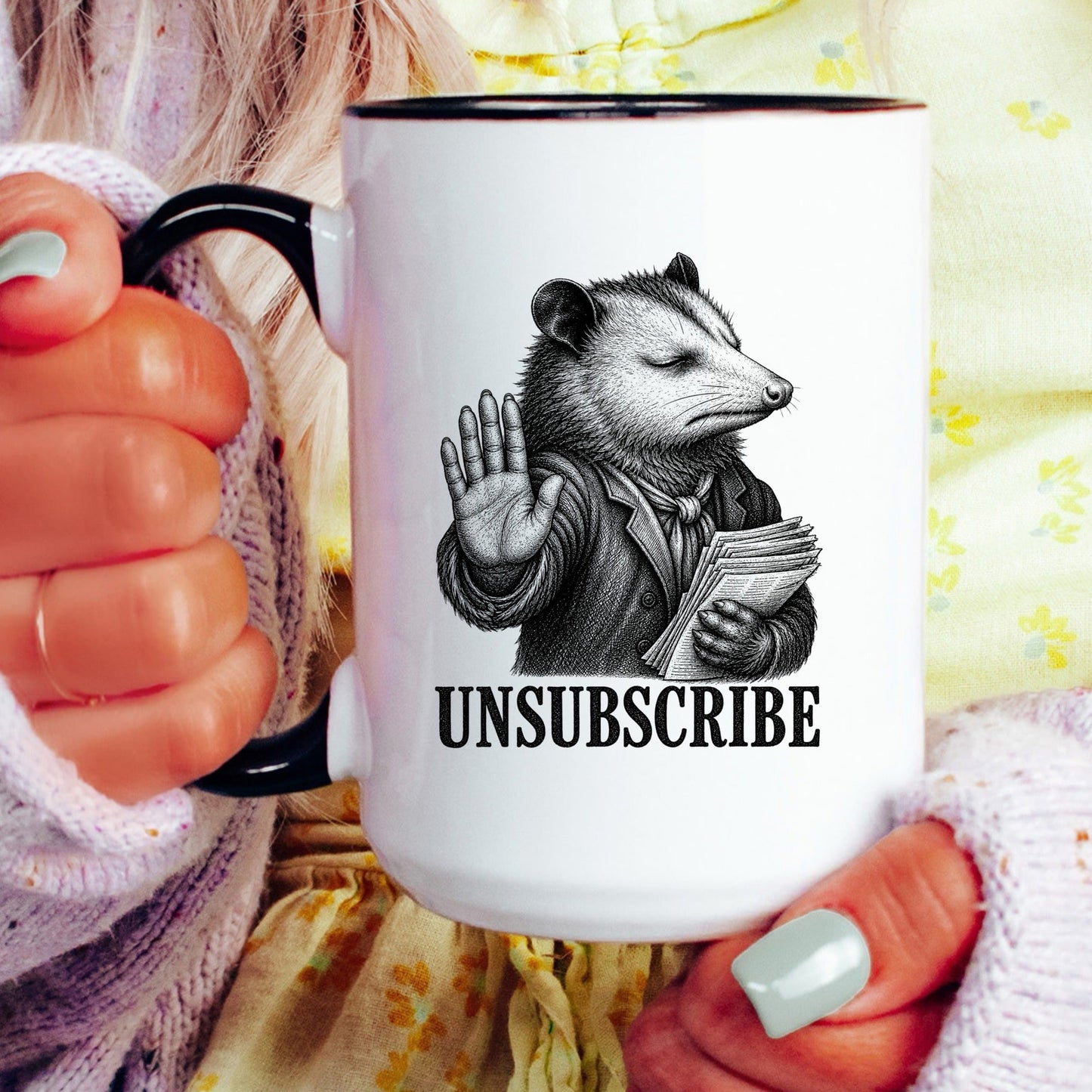 Unsubscribe Opossum Mug