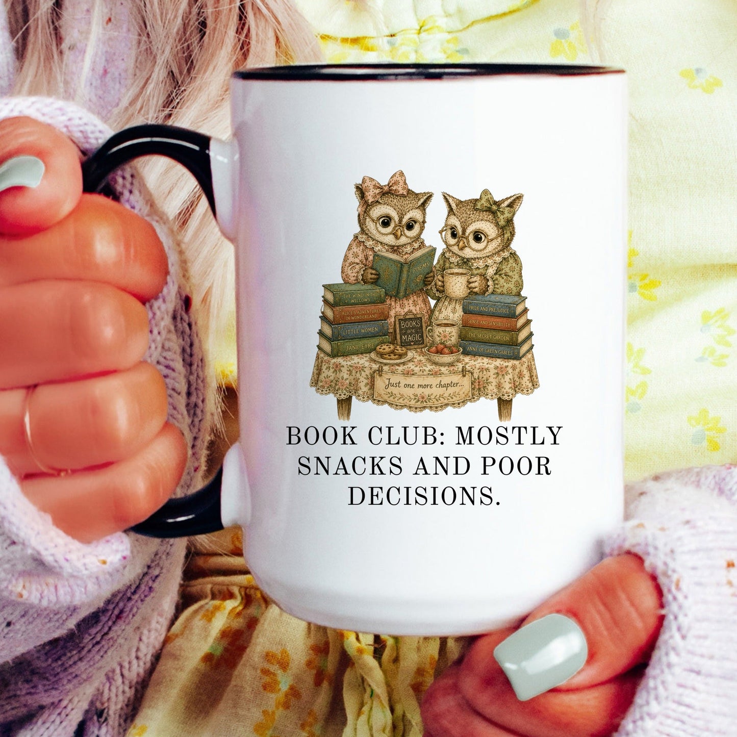 Book Club Snacks And Poor Decisions Mug