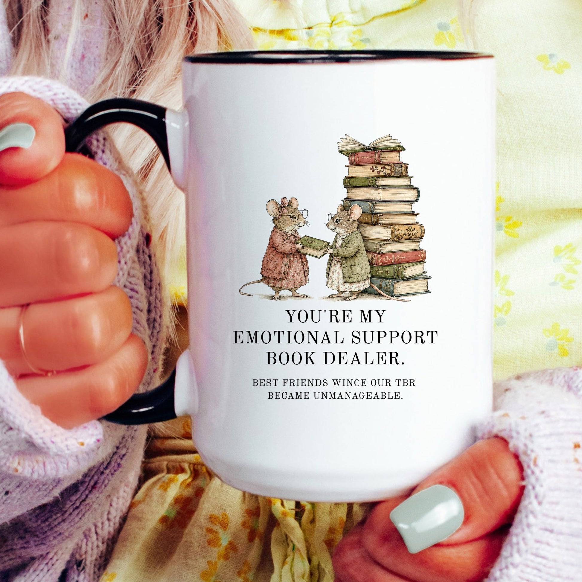 Emotional Support Book Dealer Mug - lifestyle photo