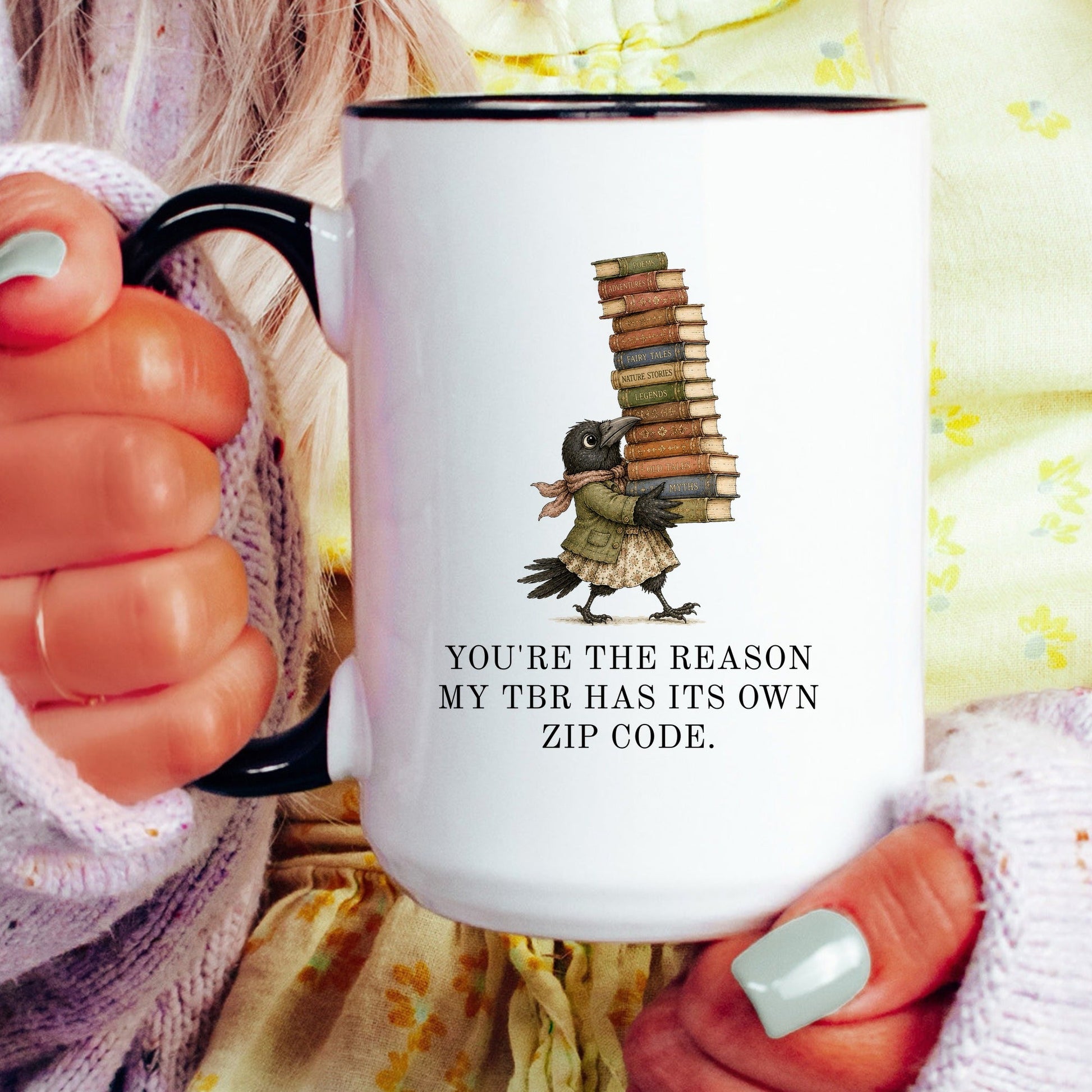 My TBR Has Its Own Zip Code Mug - lifestyle photo