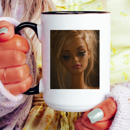 Exhausted Doll Face Mug