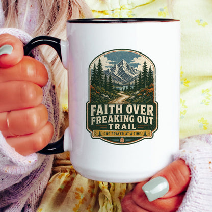 Lifestyle Photo #4 Faith Over Freaking Out Trail Mug