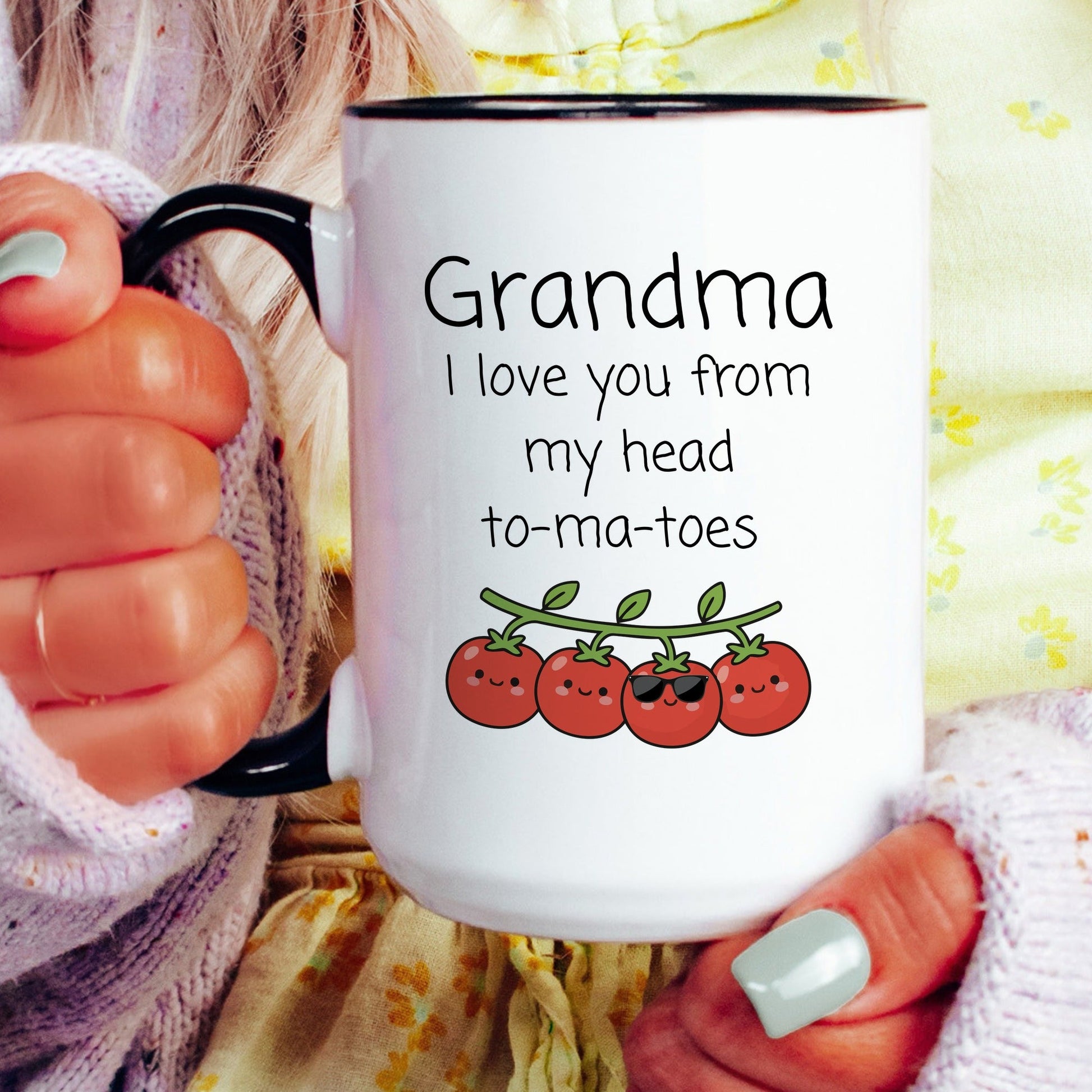 Grandma to ma toes funny grandma pun coffee mug