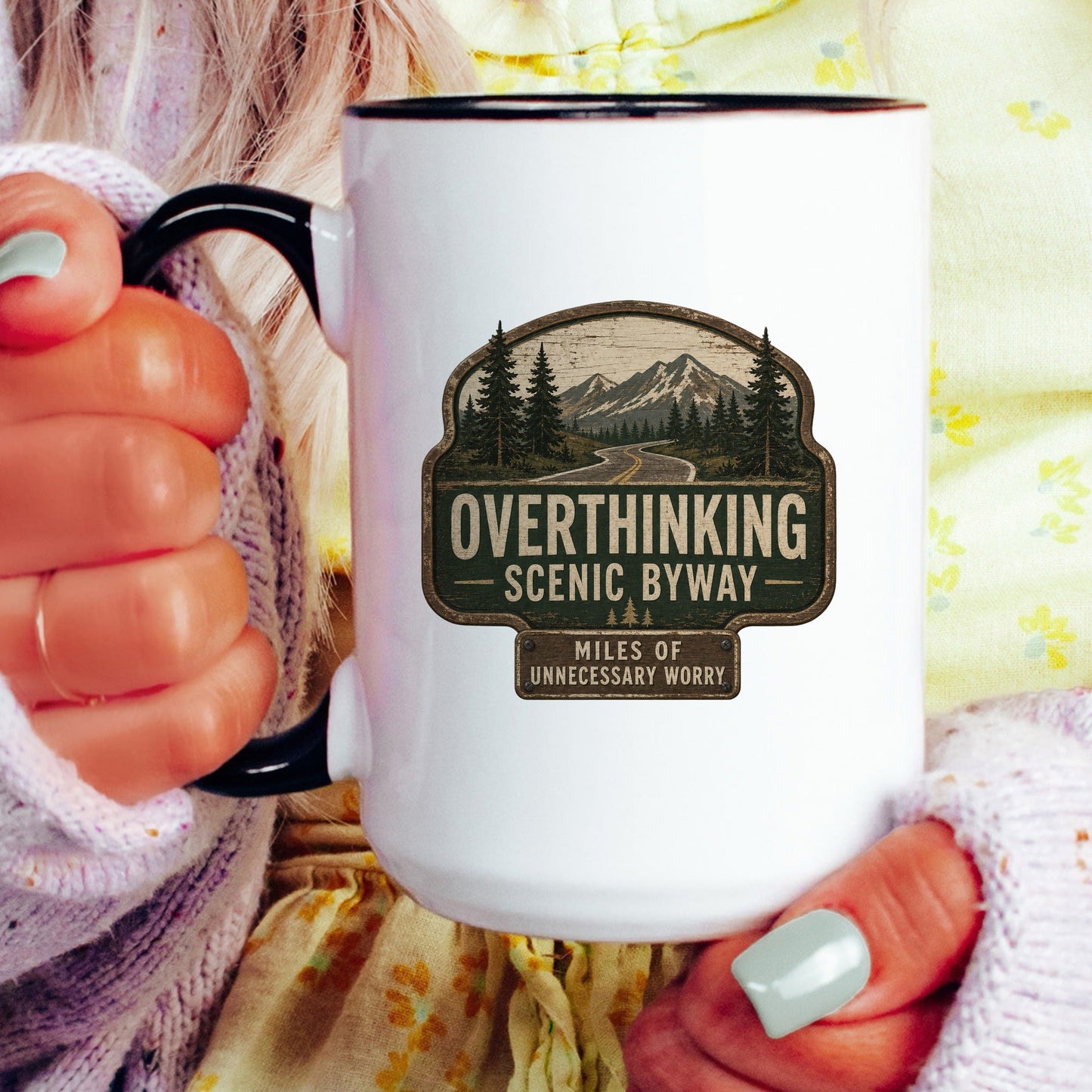 Lifestyle Photo #4 Overthinking Scenic Byway Mug
