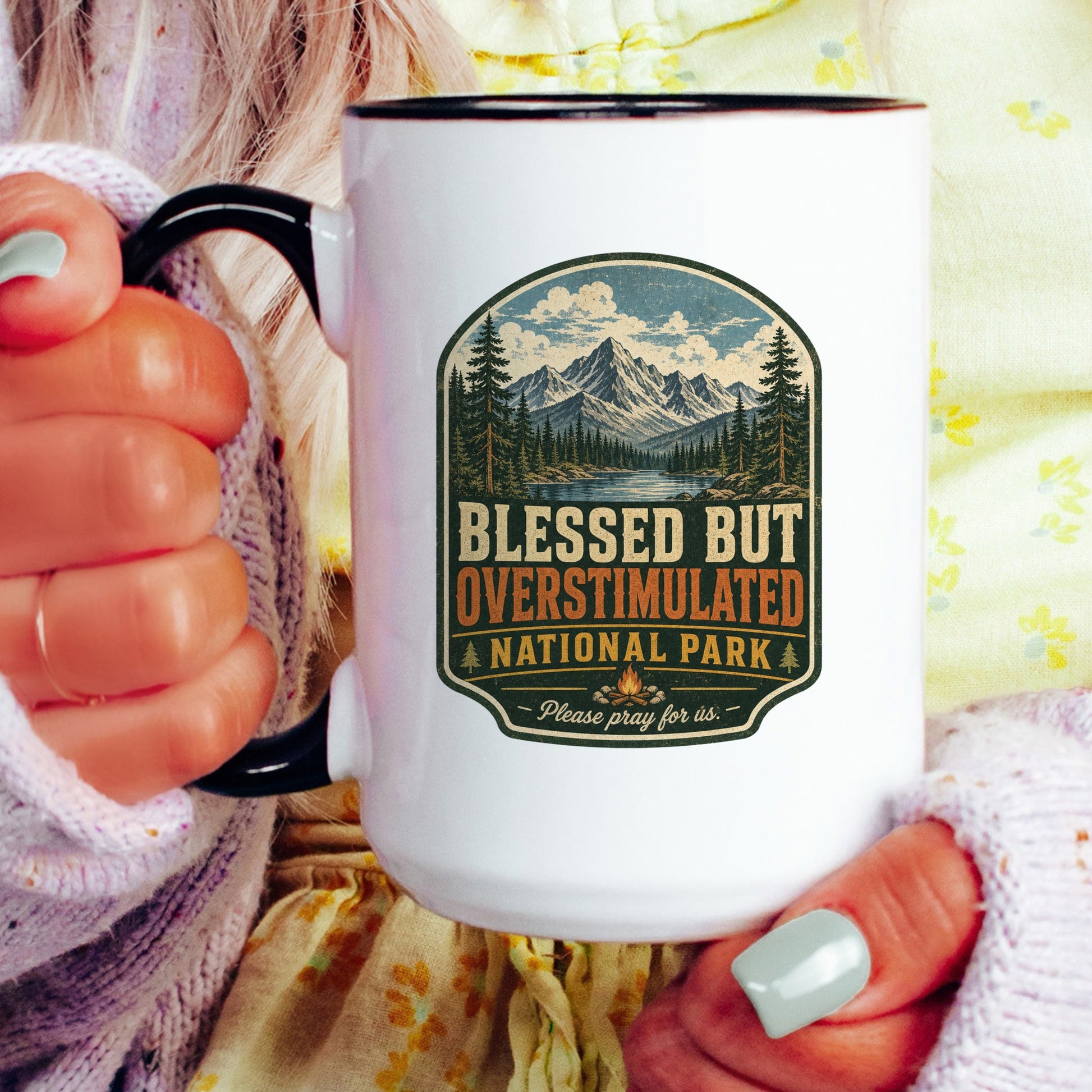 Lifestyle Photo #4 Blessed But Overstimulated Mug