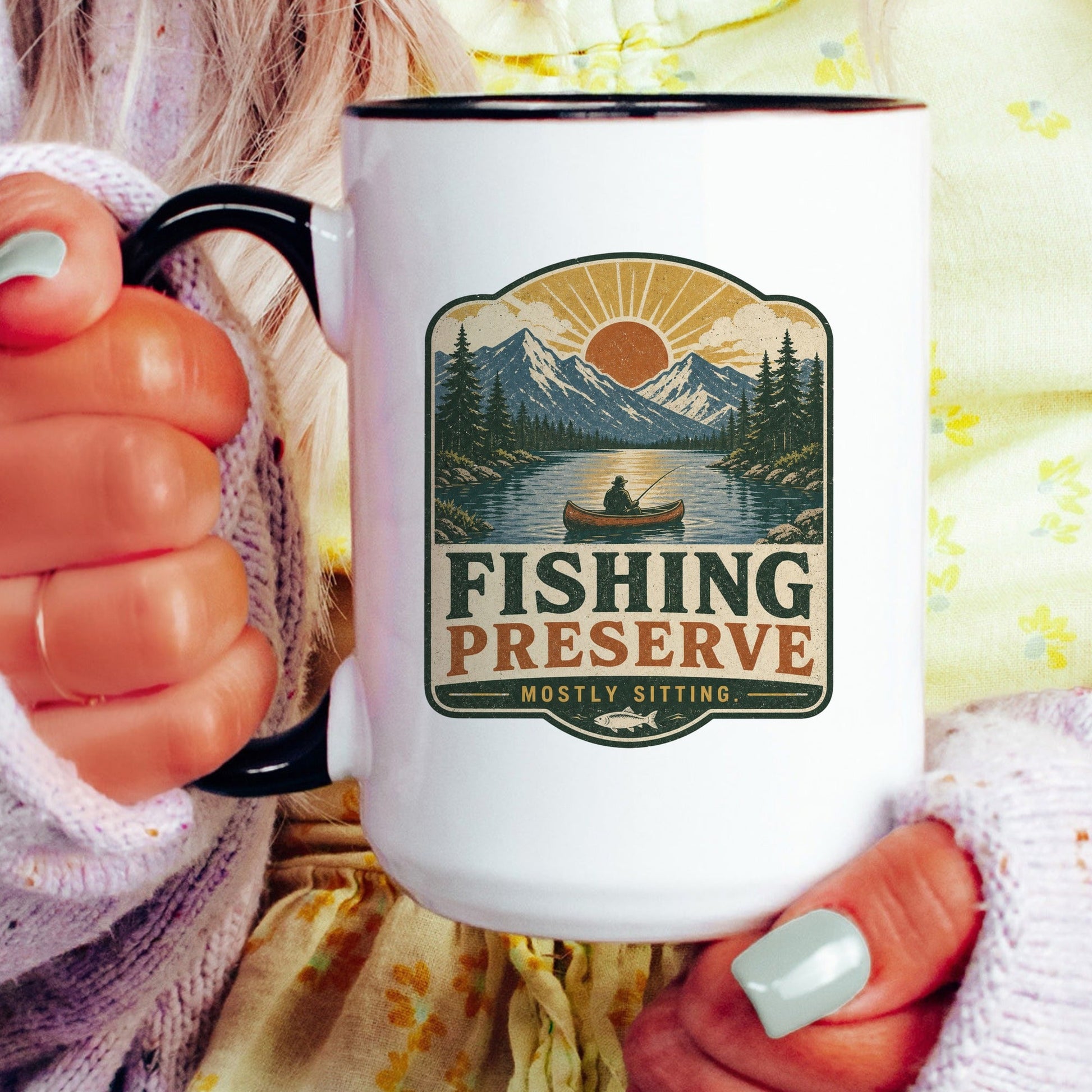 Fishing Preserve coffee mug scene 4