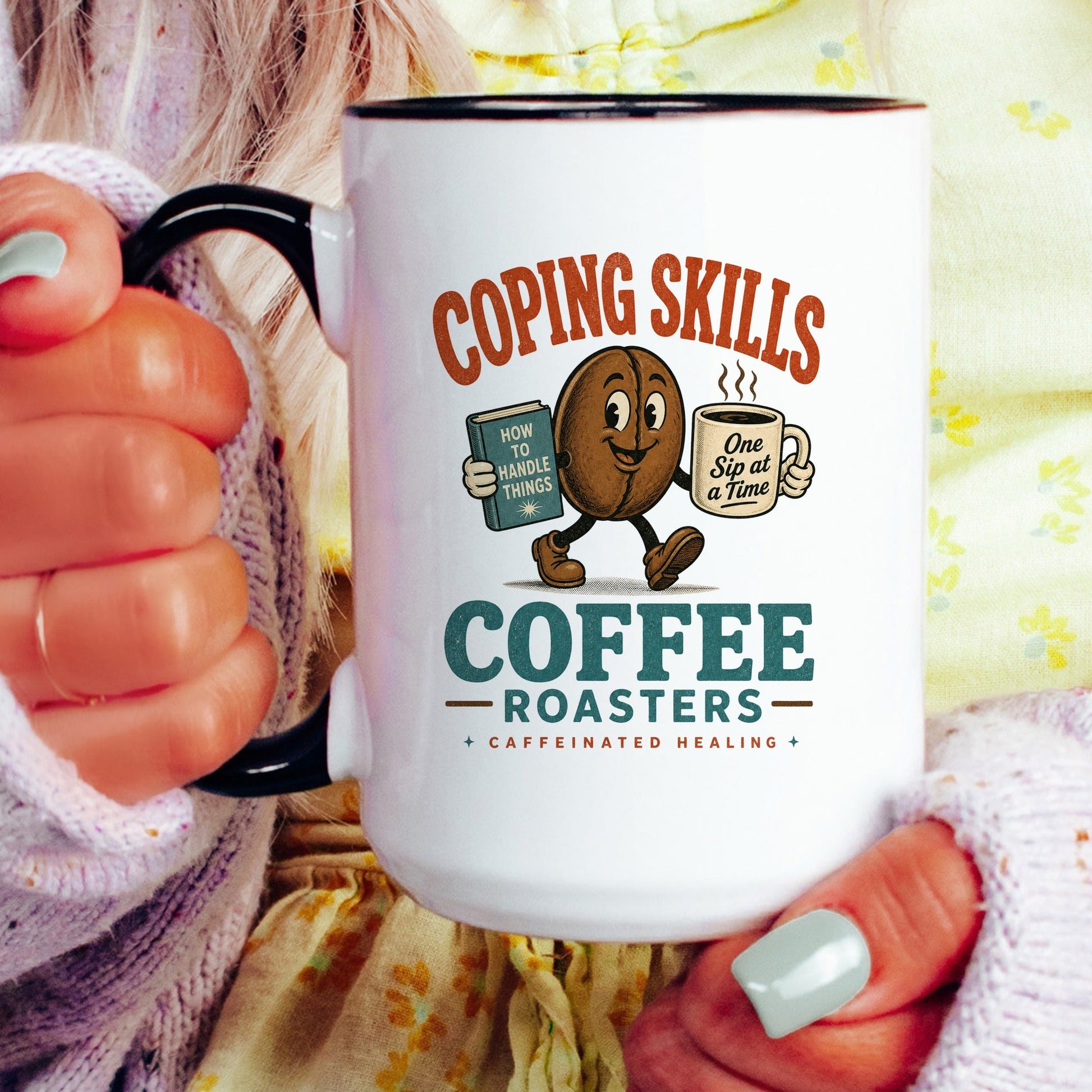 Coping Skills Coffee Mug - lifestyle photo