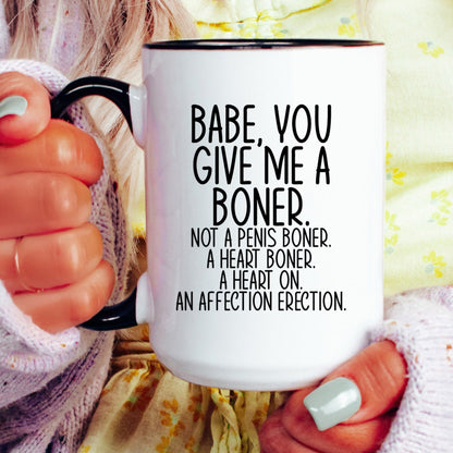 Funny naughty valentine coffee mug lifestyle