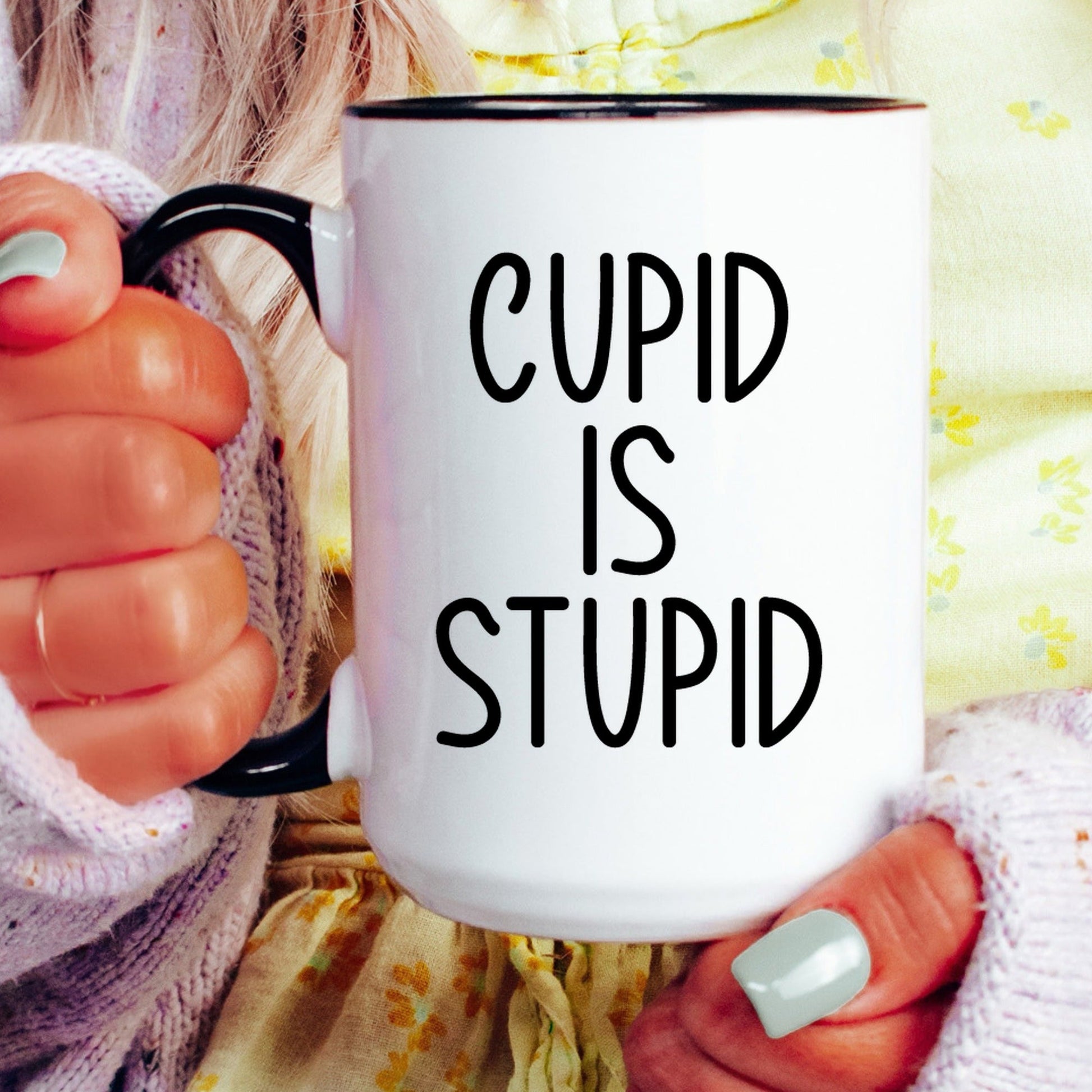 Cupid is stupid anti valentine coffee mug lifestyle