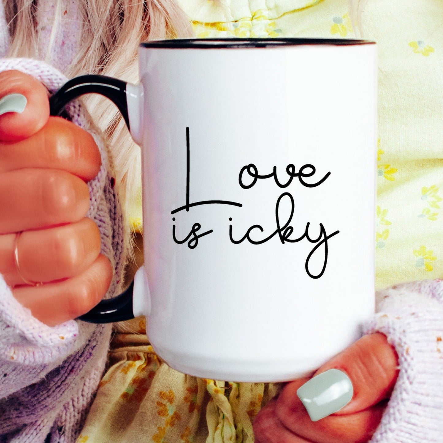 Love is icky funny anti valentine coffee mug lifestyle