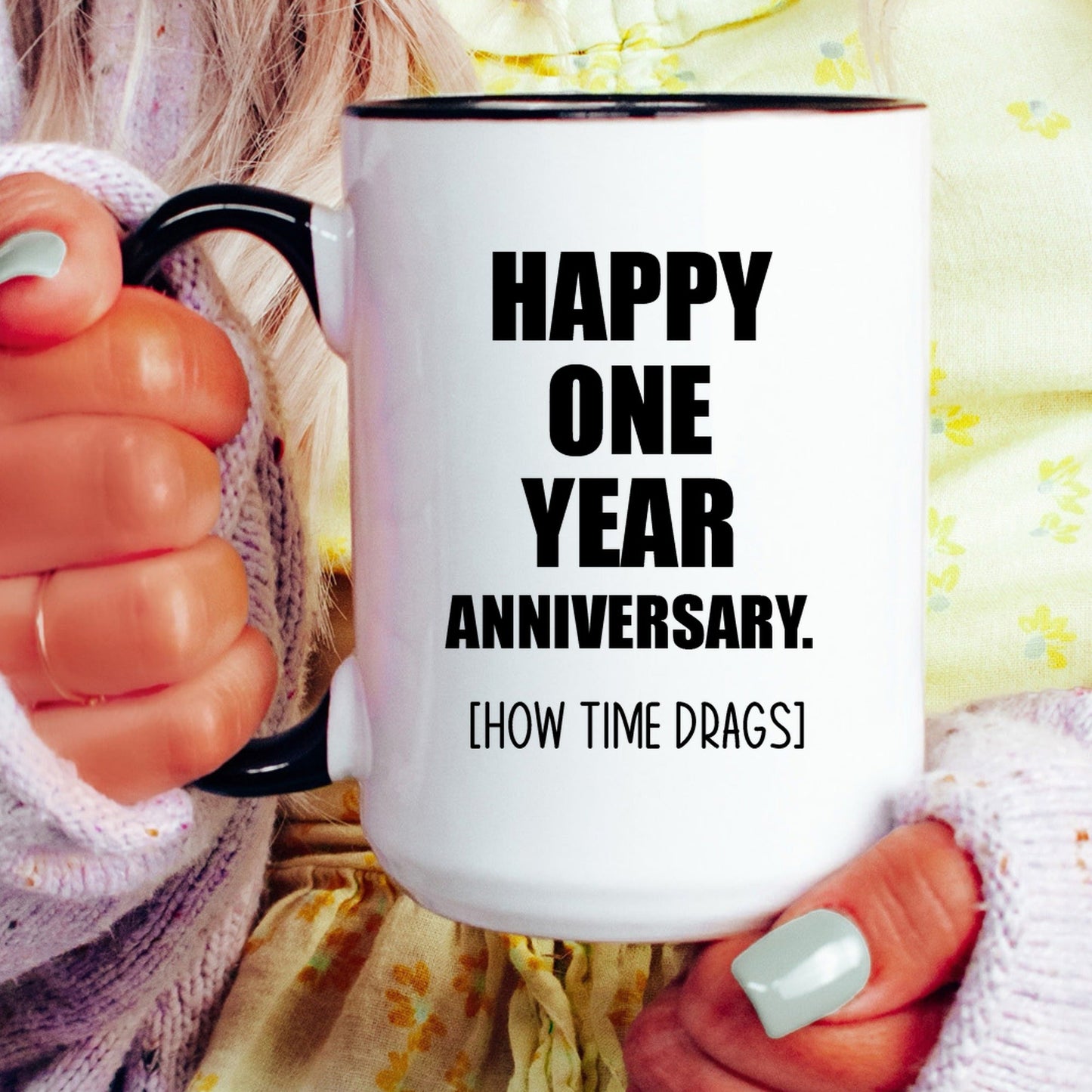 Funny valentine coffee mug lifestyle