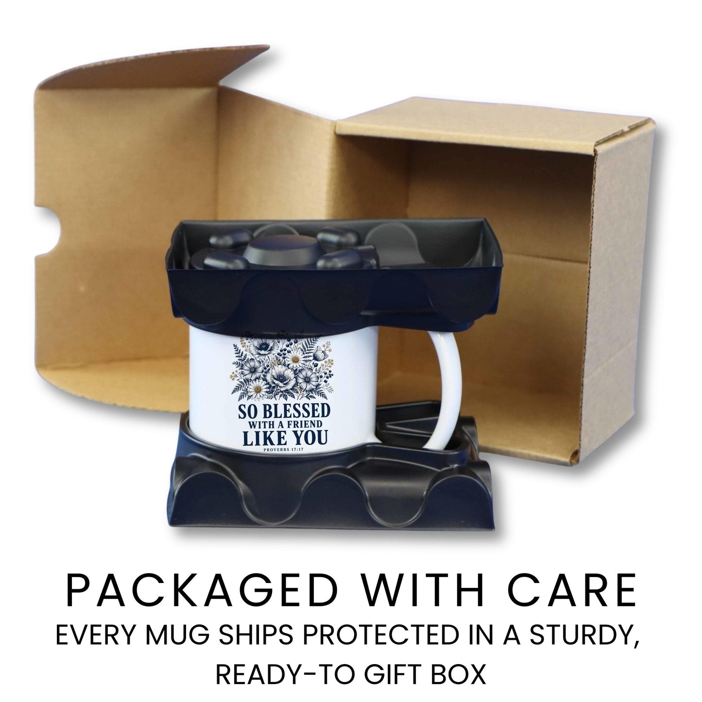 So Blessed With a Friend Like You coffee mug gift packaging