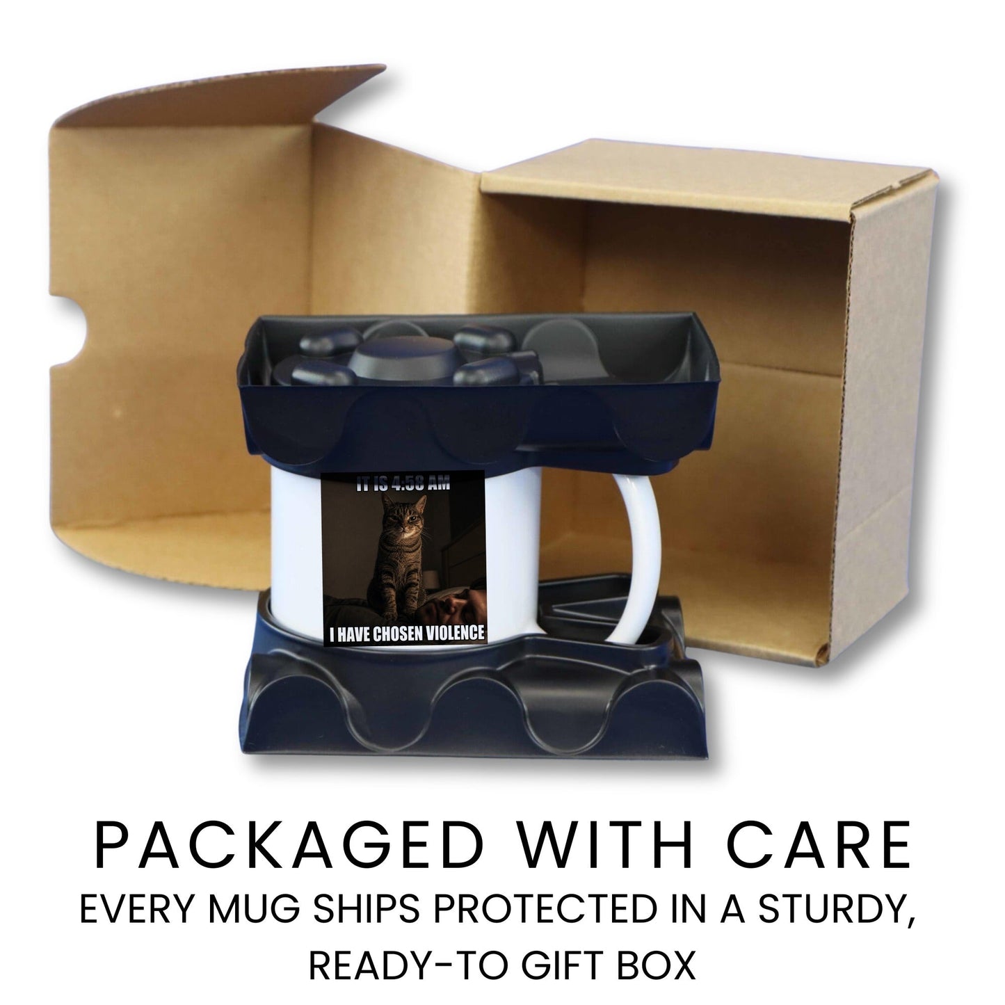 4 58 AM I have chosen violence tuxedo cat coffee mug