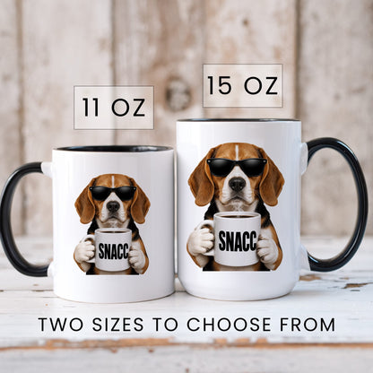 Beagle Snacc coffee mug — sizes
