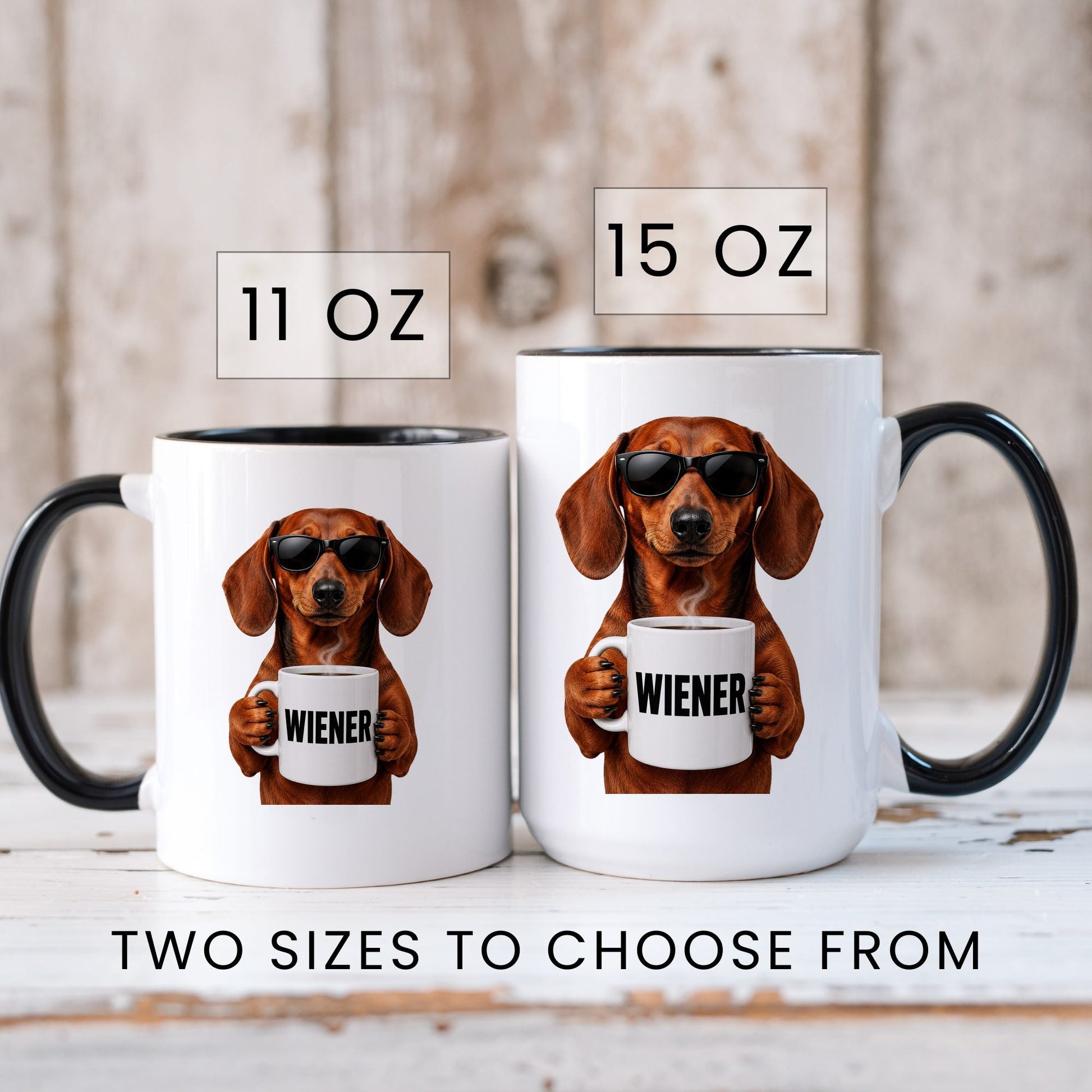 Dachshund Wiener coffee mug — sizes