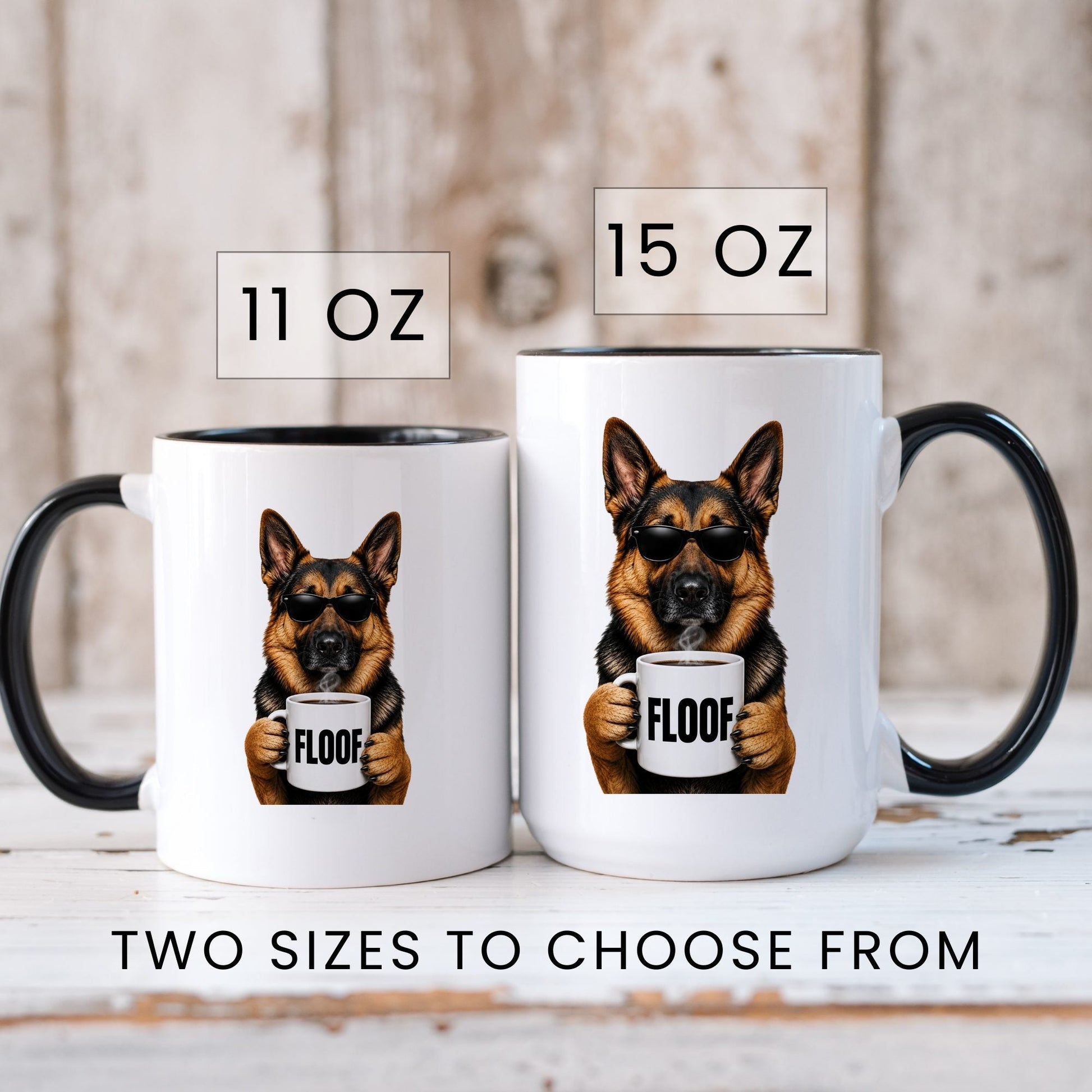 German Shepherd Floof coffee mug — sizes