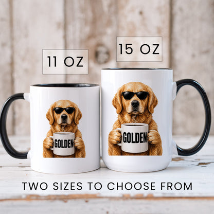 Golden Retriever Golden coffee mug — sizes