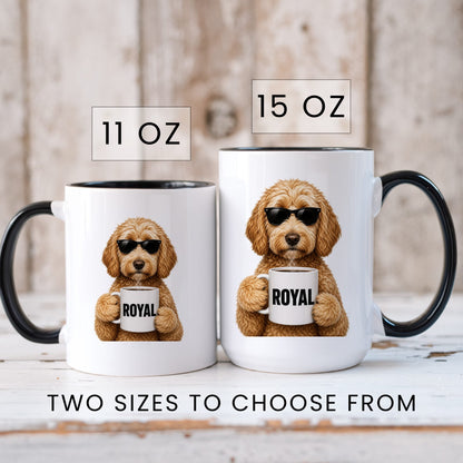 Goldendoodle Royal coffee mug — sizes