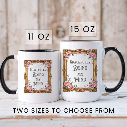 Gracefully Losing My Mind mug size comparison