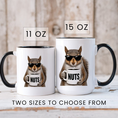 Squirrel Nuts coffee mug — sizes