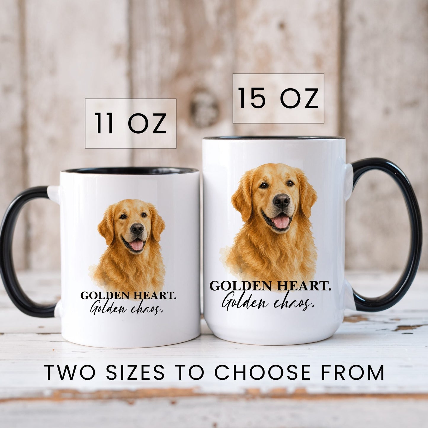 Golden Heart. Golden Chaos coffee mug — sizes