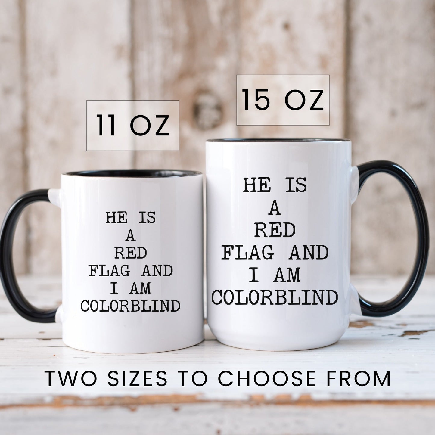 Lifestyle Photo #6 Red Flag and Colorblind Mug