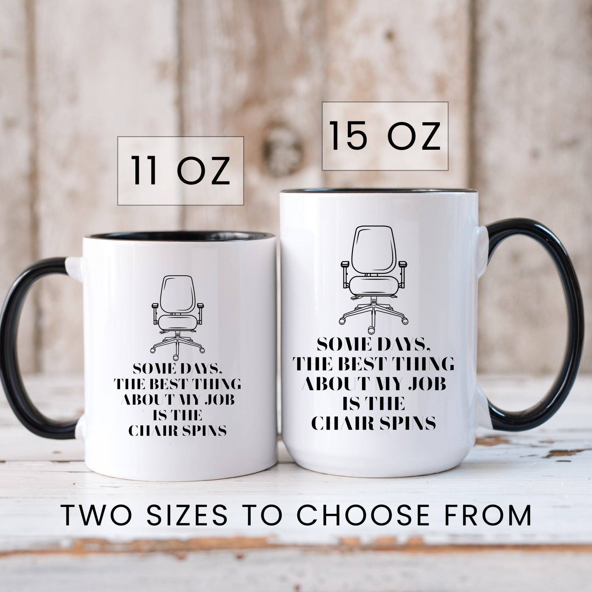 Funny chair spins coffee mug lifestyle