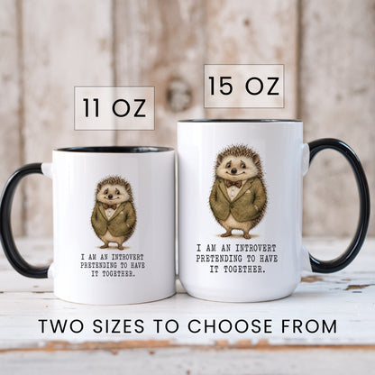 Introvert Pretending Hedgehog Mug