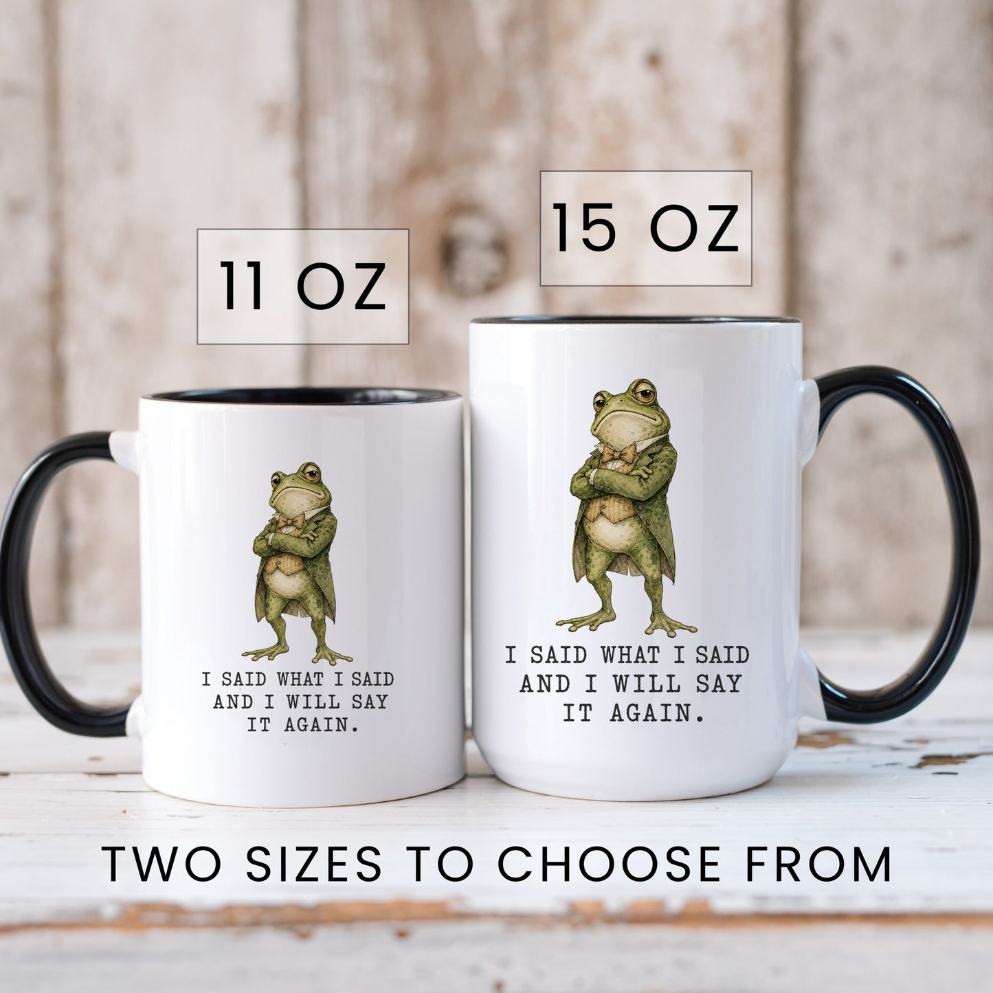 I Said What I Said Frog Mug