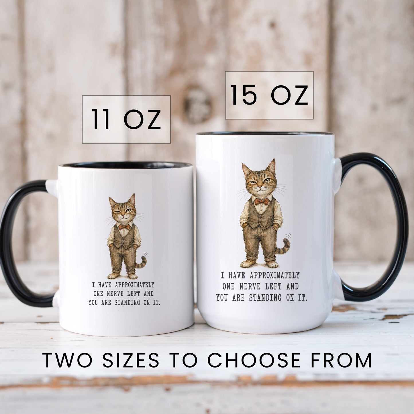 One Nerve Left Cat Mug