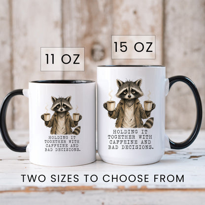 Lifestyle Photo #6 Caffeine and Bad Decisions Raccoon Mug