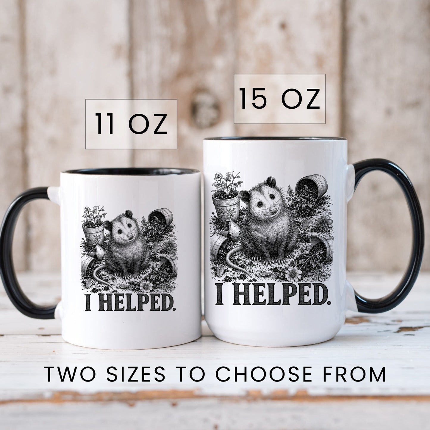 I Helped Opossum Mug