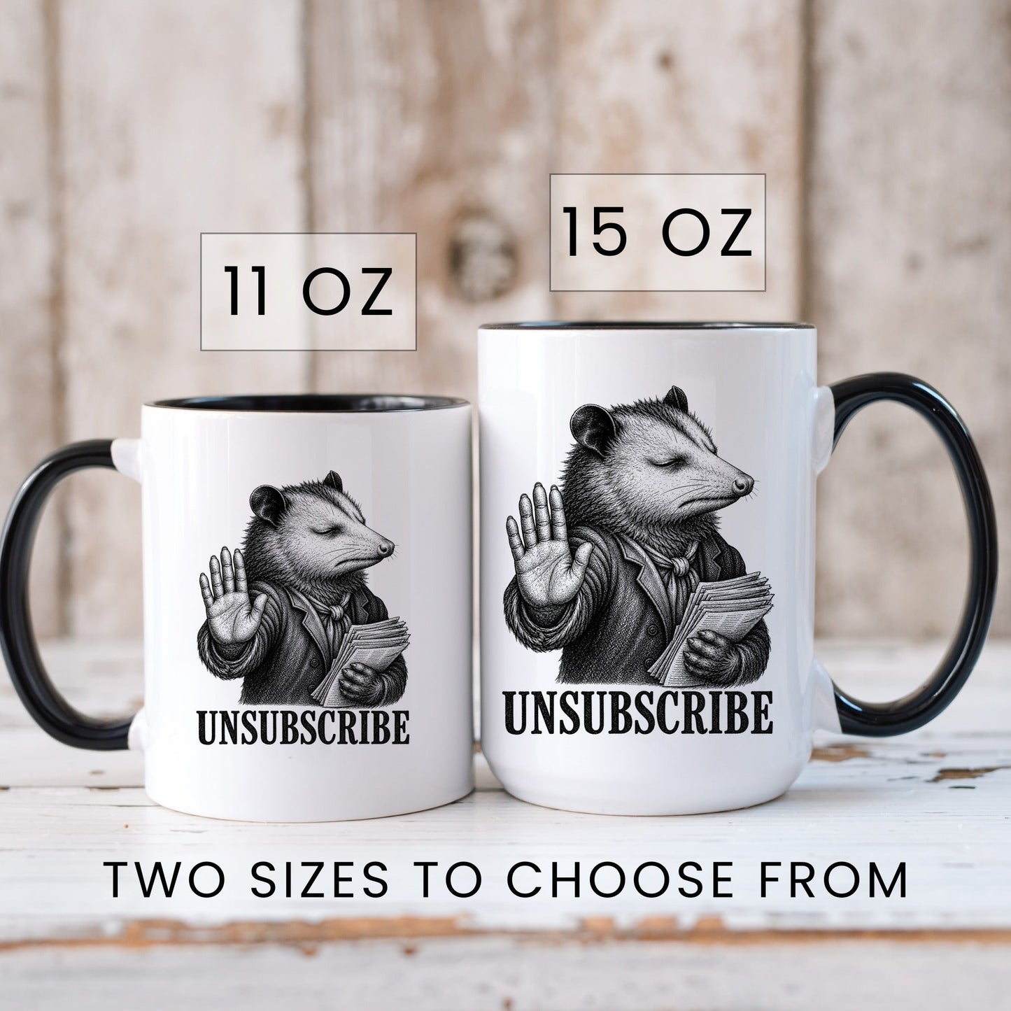 Unsubscribe Opossum Mug