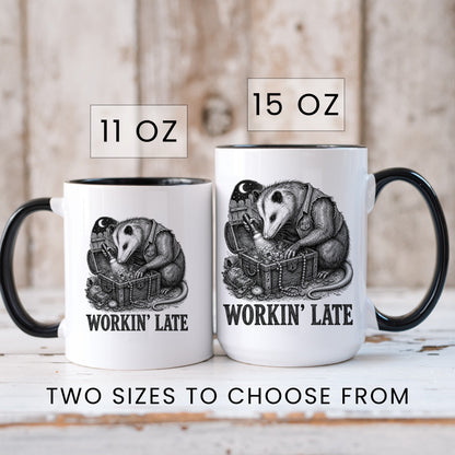 Workin' Late Opossum Mug