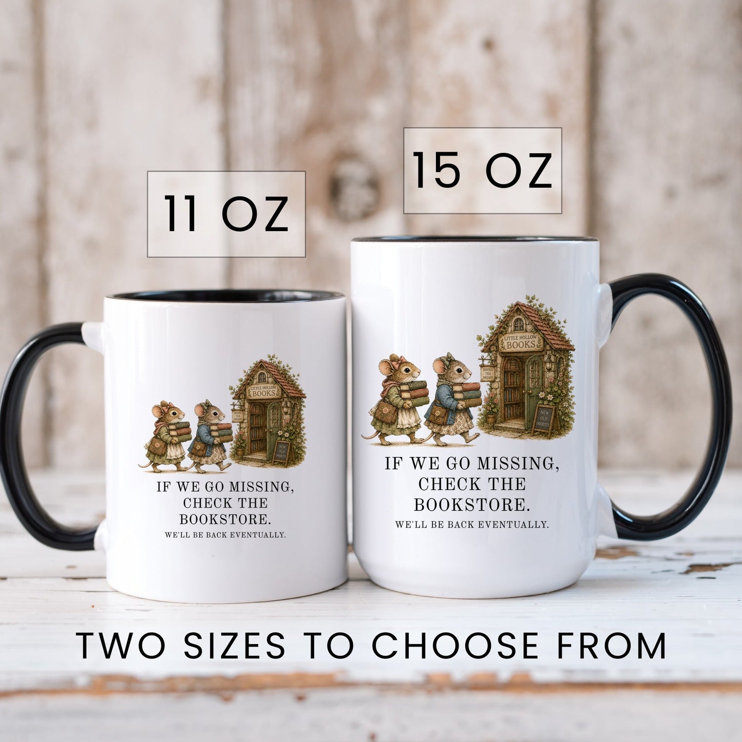 Check The Bookstore We'll Be Back Mug - lifestyle photo