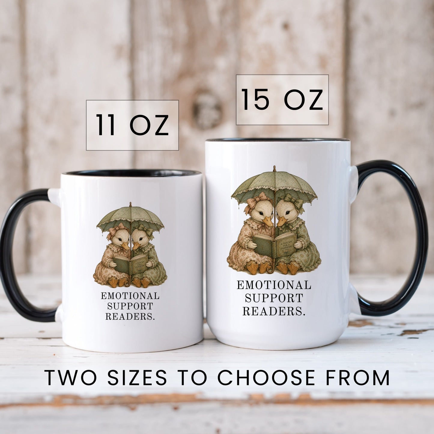 Emotional Support Readers Mug - lifestyle photo
