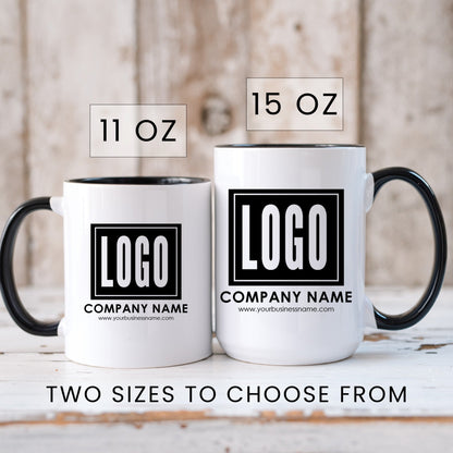 Personalized custom logo coffee mug lifestyle