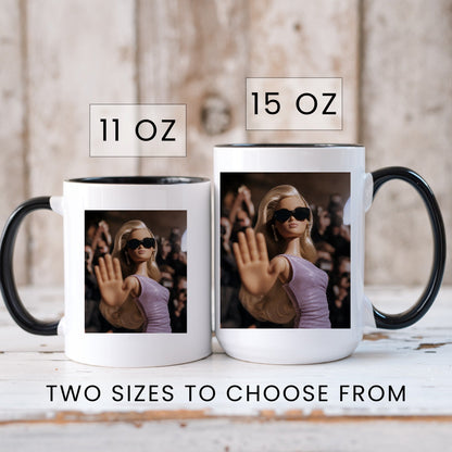 Not Taking Questions Doll Face Mug
