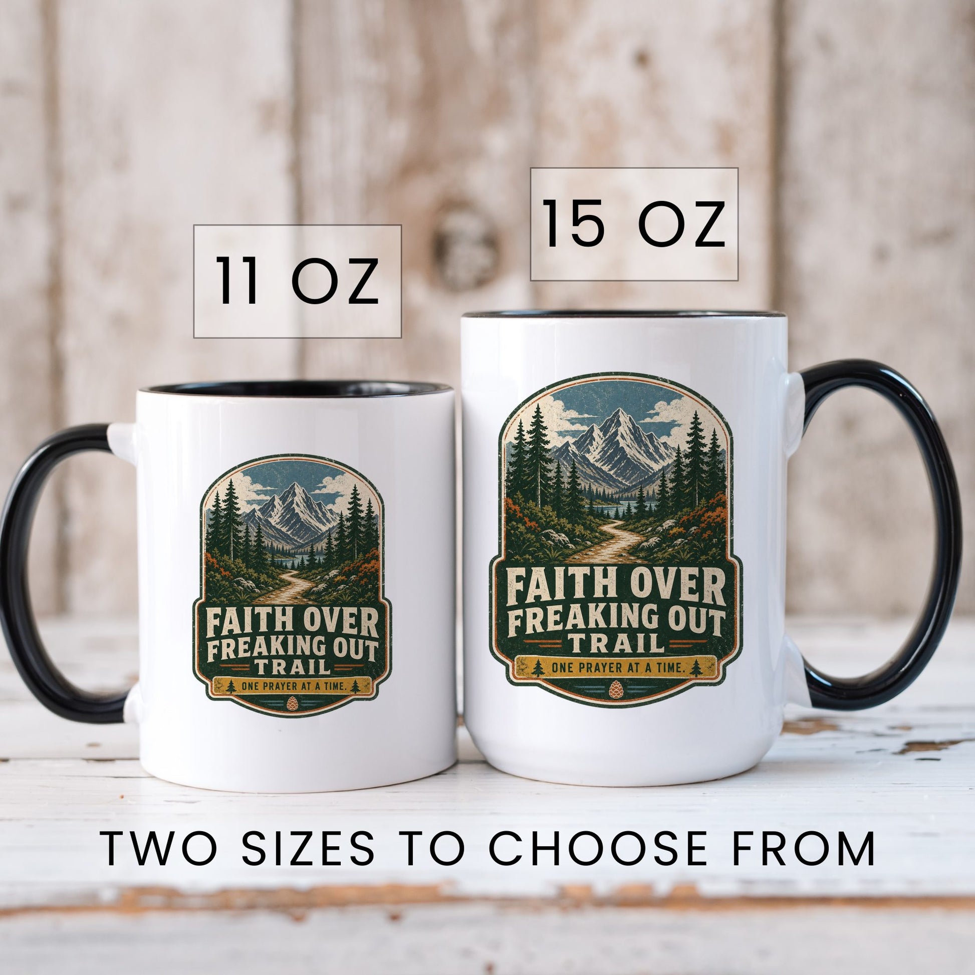 Lifestyle Photo #6 Faith Over Freaking Out Trail Mug