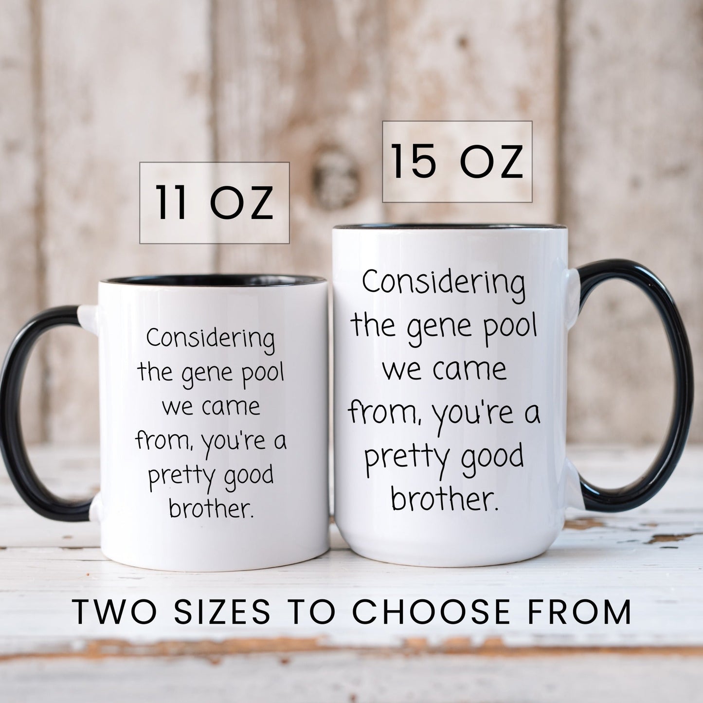 Pretty good brother solid gene pool funny sibling coffee mug