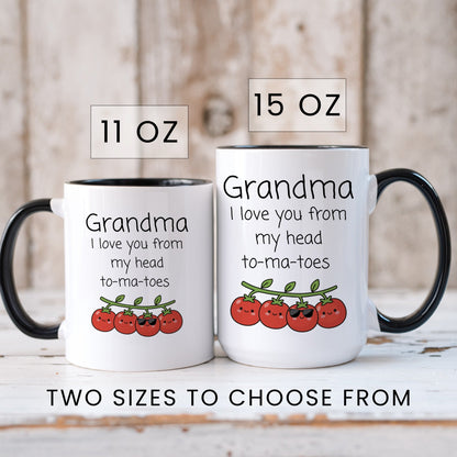 Grandma to ma toes funny grandma pun coffee mug