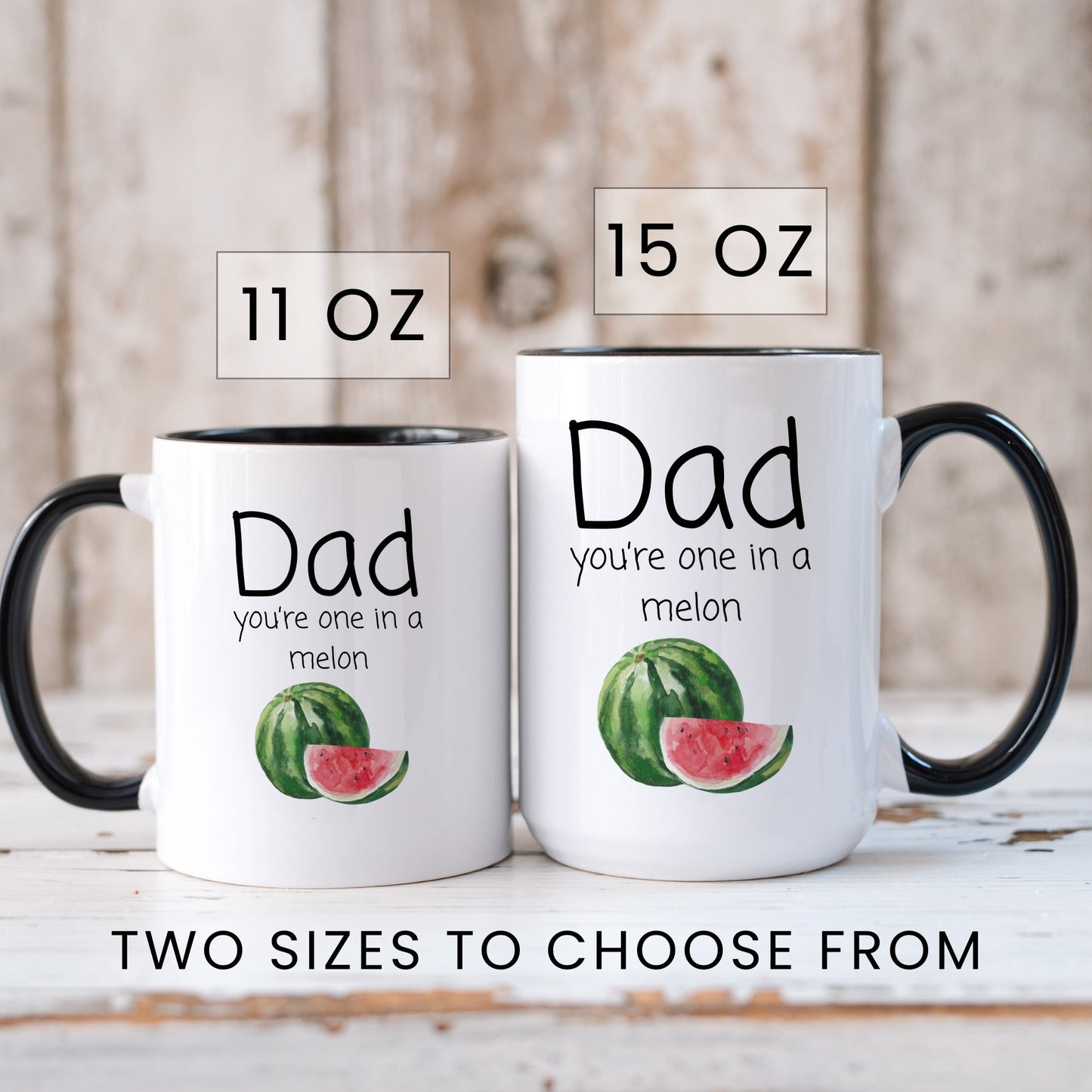 Dad you're one in a melon funny pun coffee mug