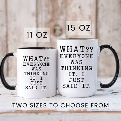 Funny coworker coffee mug everyone was thinking it lifestyle