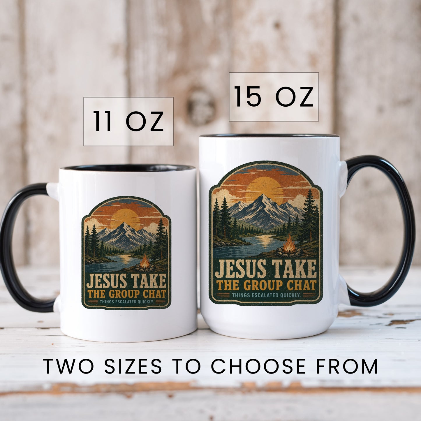 Jesus Take The Group Chat Sunset Mug