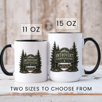 Introvert Campground coffee mug